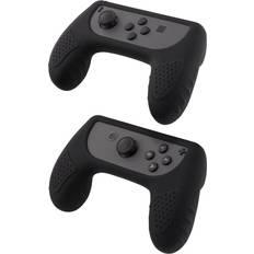Spielcontroller-Attrappen Deltaco Nintendo Switch Joy- Con Silicone Controller Grips - Black