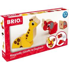 Dyr Treklosser BRIO Magnetic Giraffe & Elephant 30284