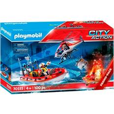 Playmobil Fire Service with Helicopter & Boat 70335