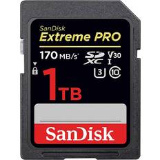 Sandisk extreme 1tb Memory Cards & USB Flash Drives SanDisk Extreme Pro SDXC Class 10 UHS-I U3 V30 170/90MB/s 1TB