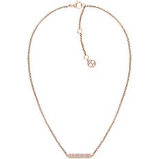 Tommy Hilfiger Bar Necklace - Rose Gold/Transparent