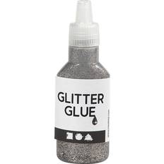 Sølv Lim Creotime Glitter Glue Silver 25ml