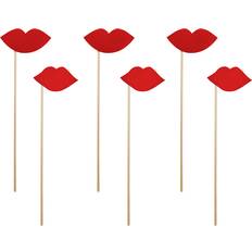 Fotoprops PartyDeco Photoprops Lips Red 6-pack