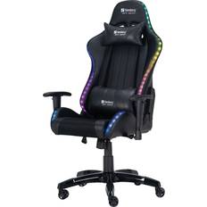 Stoff - Svarte Gaming stoler Sandberg Commander Gaming Chair - Black/RGB