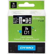 Markeringsteip Dymo Label Cassette D1 Black on White 2.4cmx7m