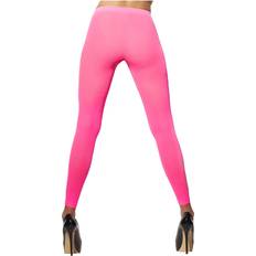 Smiffys Opaque Footless Tights Neon Pink
