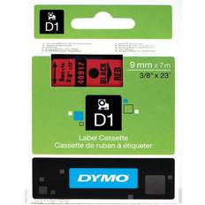 Bürobedarf reduziert Dymo Label Cassette D1 Black on Red 0.9cmx7m