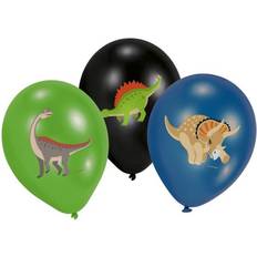 Grün Ballone Amscan Latex Ballon Happy Dinosaur 6-pack