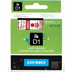 Dymo label Dymo Label Cassette D1 Red on Clear