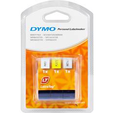 Markeringsteip Dymo LetraTag Plastic Tape 3-pack