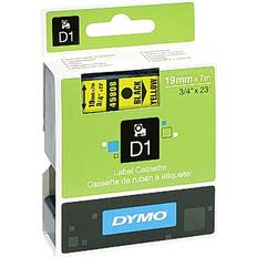 Dymo Markeringsteip Dymo Label Cassette D1 Black on Yellow 1.9cmx7m