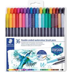 Vannbasert Penseltusjer Staedtler 3001 Double Ended Watercolour Brush Pen 36-pack