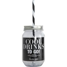 Nicolas Vahé Cool Drinks To Go Glass Jar with Straw 55cl
