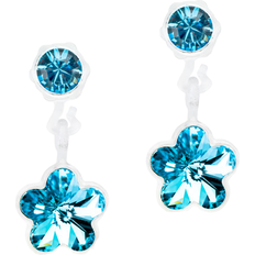 Blomdahl Flower Earrings - White/Blue