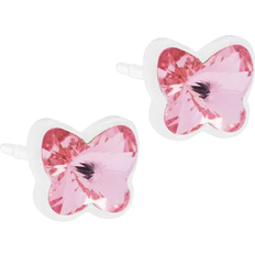 Blomdahl Smykker Blomdahl Butterfly Earrings - White/Light Rose