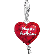 Thomas Sabo Charm Club Balloon Happy Birthday Charm - Silver/White/Red