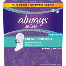 Always Intimhygiene & Mensbeskyttelse Always Dailies Fresh & Protect Fragrance Free Normal 60-pack