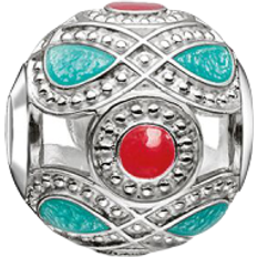 Thomas Sabo Bead Charm - Silver/Red/Turquoise