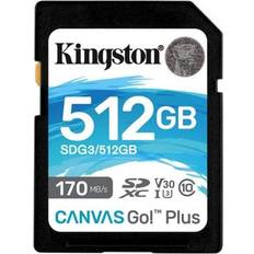 512 GB - SDXC Minnekort Kingston Canvas Go! Plus SDXC Class 10 UHS-I U3 V30 170/90MB/s 512GB