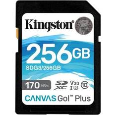 256 GB - SDXC Minnekort Kingston Canvas Go! Plus SDXC Class 10 UHS-I U3 V30 170/90MB/s 256GB