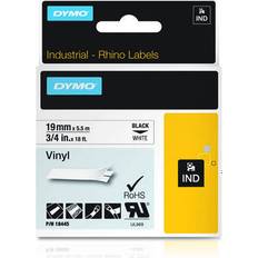 Dymo Labeling Tapes Dymo Rhino Vinyl Black on White 0.7"x18ft
