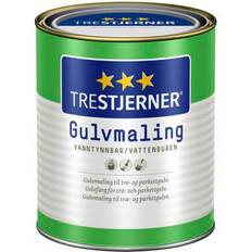 Interiørmaling - Toppstrøk Jotun Trestjerner Gulvmaling Hvit 0.68L