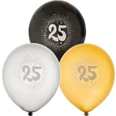 Lateksballonger Hisab Joker Latex Ballon 25th Birthday 6-pack