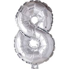 Hisab Joker Foil Ballon Number 8 Silver