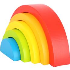Holzspielzeug Bauklötze Small Foot Rainbow Building Blocks 10585
