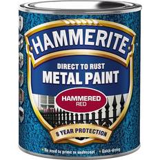 Hammerite Direct to Rust Hammered Effect Metallmaling Rød 0.75L