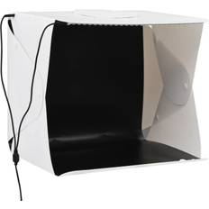 Fotobord & lystelt vidaXL Folding LED Photo Studio Light Box 40x34x37 cm Plastic White