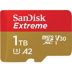 Sandisk extreme 1tb Memory Cards & USB Flash Drives SanDisk Extreme microSDXC Class 10 UHS-I U3 V30 A2 160/90MB/s 1TB +Adapter