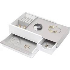 Schmuckkästen Umbra Stowit Jewellery Box - White/Nickel
