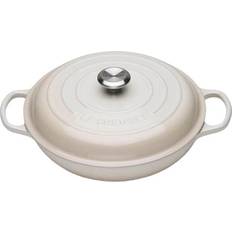 Le creuset shallow casserole 30cm Cookware Le Creuset Meringue Signature Cast Iron Round with lid 3.5 L 30 cm