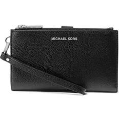 Sølv Lommebøker & Nøkkelholdere Michael Kors Adele Pebbled Leather Smartphone Wallet - Black/Silver