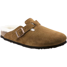Birkenstock sandals uk Shoes Birkenstock Boston Shearling Suede Leather - Mink