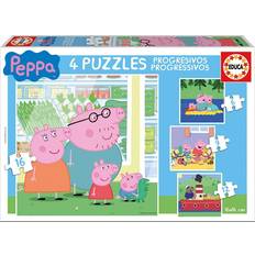 Puslespill Educa 4 in 1 Peppa Pig 43 Pieces