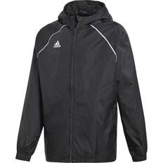 adidas Kid's Core 18 Rain Jacket - Black/White (CE9047)