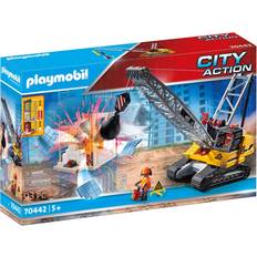 Playmobil City Action Cable Excavator with Building Section 70442