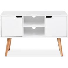Natur Fernsehschränke AC Design Furniture Mariela Natural/White Fernsehschrank 96x61.5cm