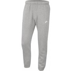 Grau Bekleidung Nike Sportswear Club Fleece Men's Pants - Dark Grey Heather/Matte Silver/White