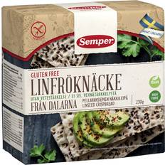 Brød, Kjeks og Knekkebrød Semper Flaxseed Crackers 230g