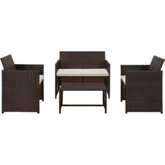 Garden table and chairs vidaXL 43908 Outdoor Lounge Set, 1 Table incl. 2 Chairs & 1 Sofas