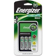 Energizer Batterier - Oppladbare standardbatterier Batterier & Ladere Energizer NiMH Battery Charger + AA 2000mAh Battery 4-pack