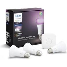 Philips hue e27 starter kit Philips Hue Color & Ambiance LED Lamp 9W E27 3-pack Starter Kit
