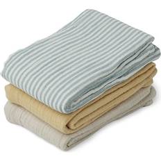 Liewood Line Muslin Cloth Sea Blue Stripe Mix 3-pack