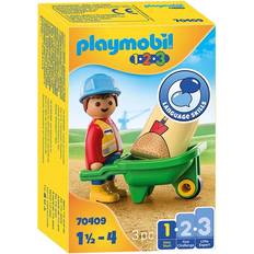 Baustellen Spielsets Playmobil Construction Worker with Wheelbarrow 70409