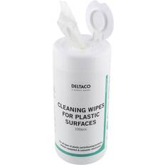 Rengjøringsutstyr & Rengjøringsmidler Deltaco Cleaning Wipes for Plastic Surfaces 100pcs