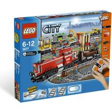 Lego city train Lego City Red Cargo Train 3677