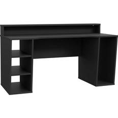 Forte Tezaur 1 Gaming Desk - Black, 1600x720x910mm